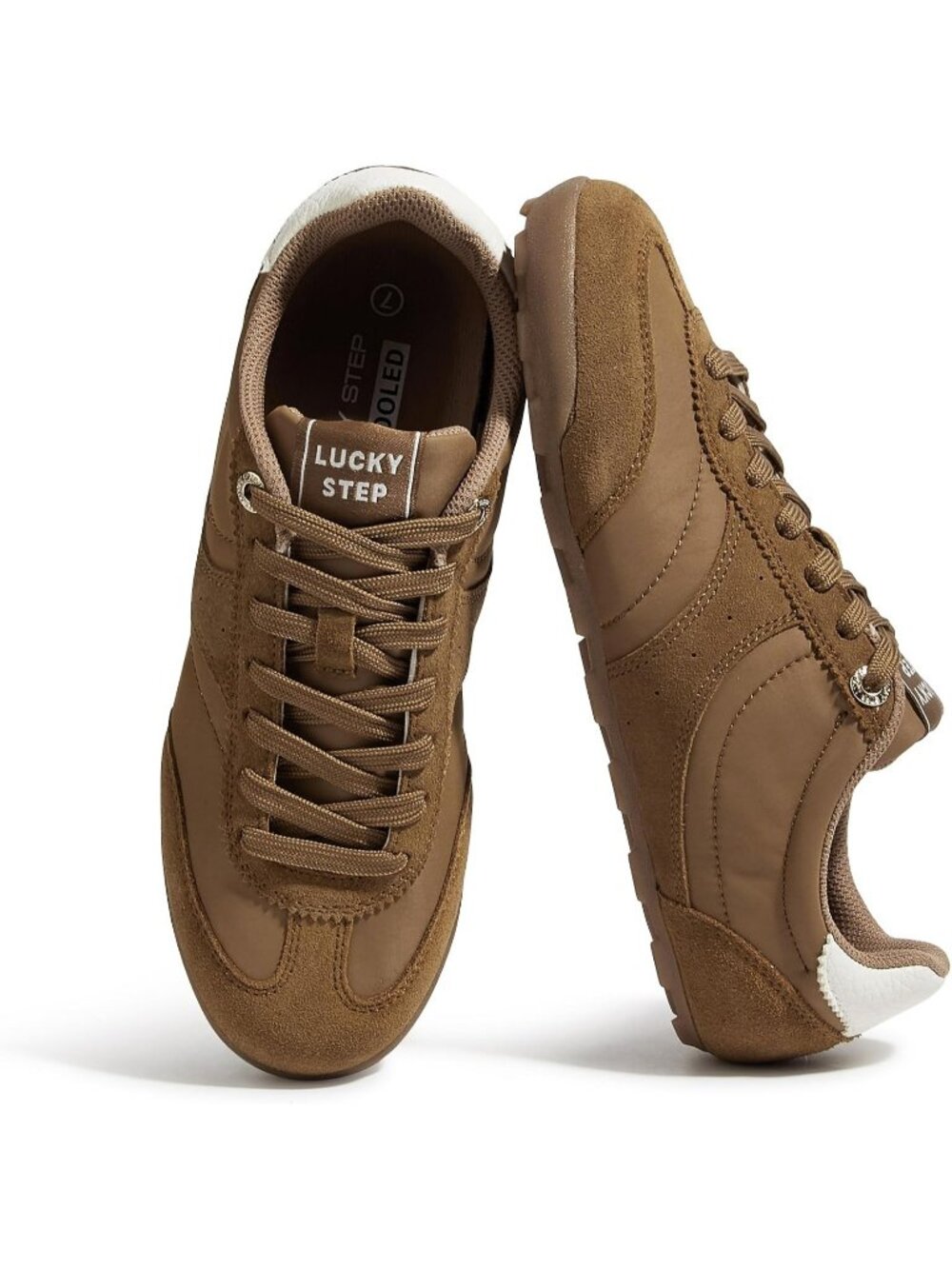 Women's Tan Retro Fashion Lightweight Non Slip Thin Sole Comfortable Sneakers